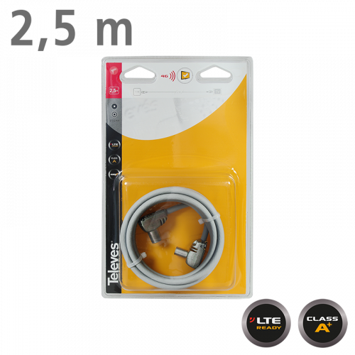 431002 ΚΑΛΩΔΙΟ TV 2,5m M/F Γκρί LTE